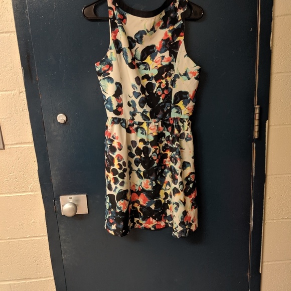 Black and White multi color fit and flare dress - Picture 2 of 2